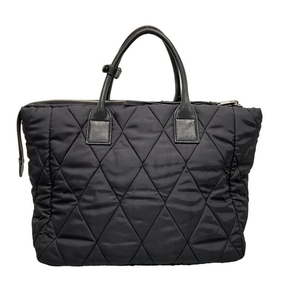 Auth PRADA - 1BG160 Black Nylon Leather Handbag - Picture 2 of 16